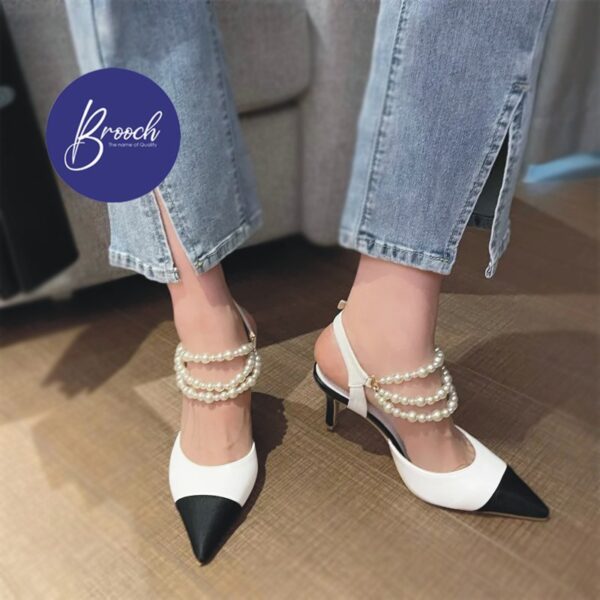 CPS-1903 Pearl Beaded Ankle Buckle with Beautiful heel - Image 3