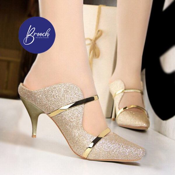 GDS-795 Beautiful Glitter Golden Dual Strip with Golden heel