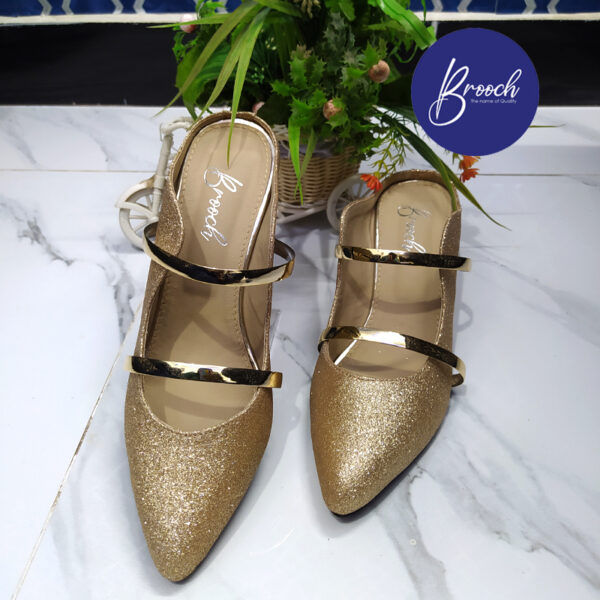 GDS-795 Beautiful Glitter Golden Dual Strip with Golden heel - Image 2